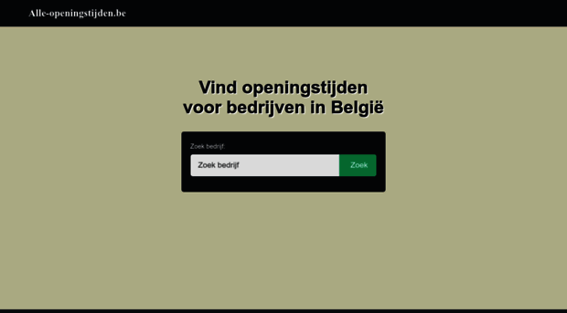 alle-openingstijden.be