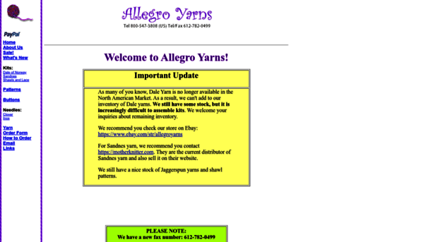 allegroyarns.com