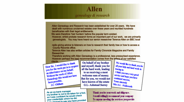 allengenealogy.co.uk