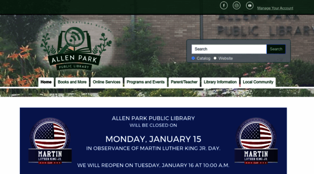 allenparklibrary.org