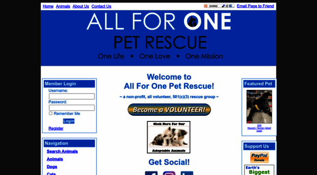 allforonepetrescue.org