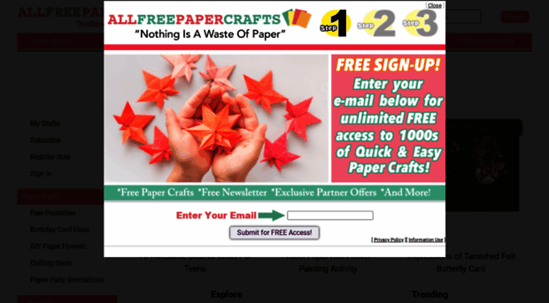 allfreepapercrafts.com