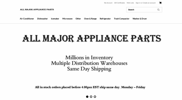 allmajorapplianceparts.com