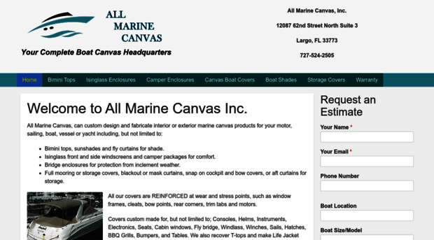 allmarinecanvas.com