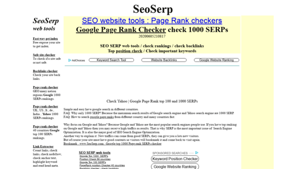 google search engine position checker