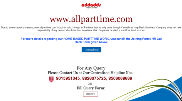 allparttime.indiaray.com