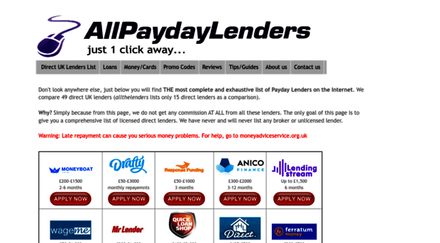 allpaydaylenders.com