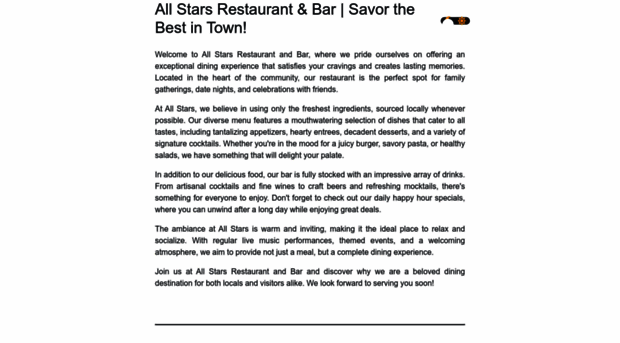 allstarsrestaurantandbar.com