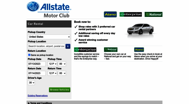 allstatemotorclubtravel.rentalcar.com