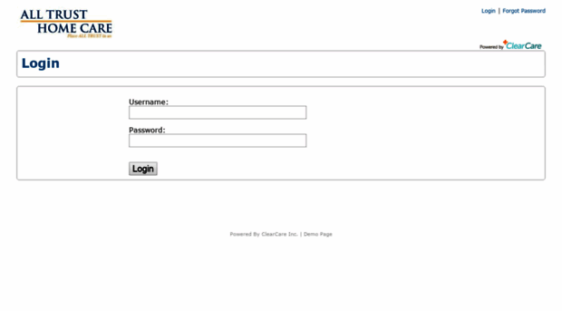 Alltrust clearcareonline Login ClearCare Alltrust Clear Care 