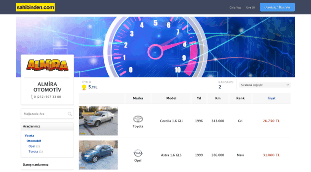 almiraotomotiv.sahibinden.com