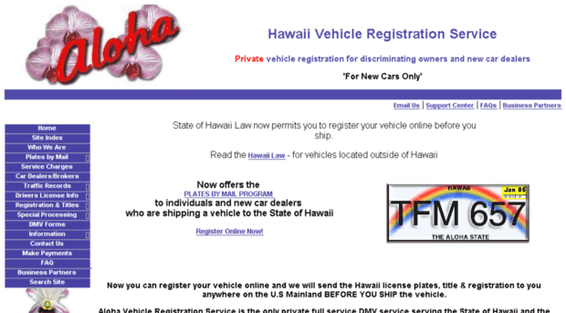 alohavehicleregistrationonline.com