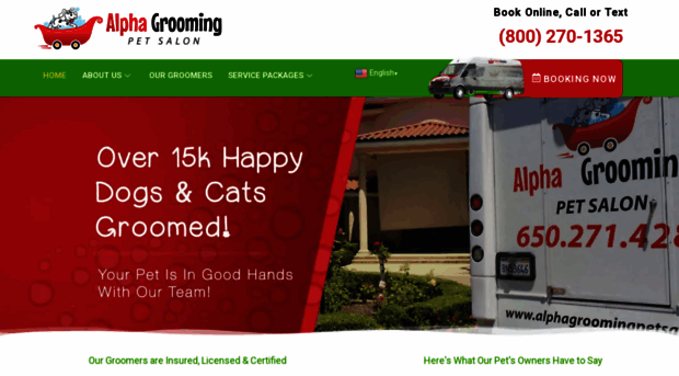 alphagroomingpetsalon.com