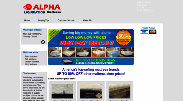 alphaliquidationmattress.com