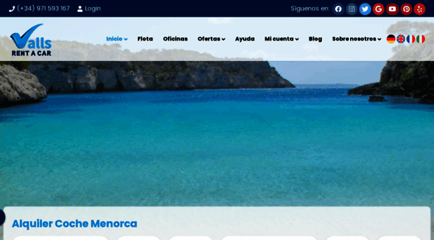 alquilercochesenmenorca.es