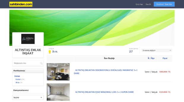 altintasemlakinsaat.sahibinden.com