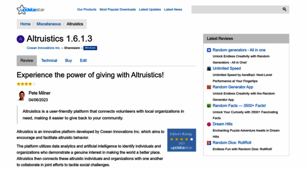 altruistics.updatestar.com