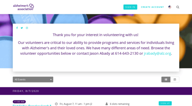 alzcentralohio.volunteerhub.com