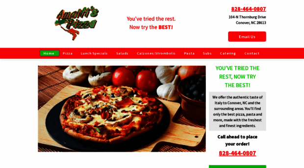 amalfispizzanc.com