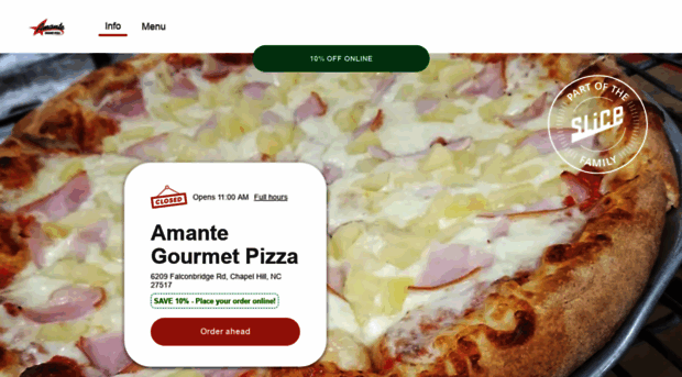 amantegourmetpizzamenu.com