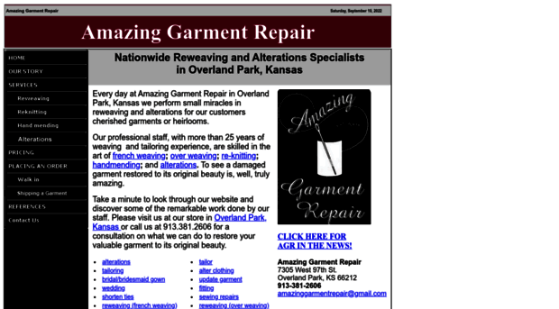 amazinggarmentrepair.com