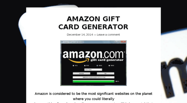 amazongiftcardgeneratorupdate.wordpress.com