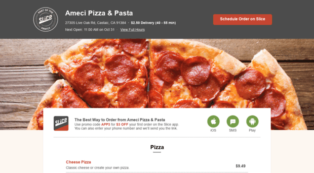 amecipizzapastacastaic.com