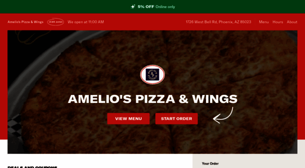 ameliospizzeria.com