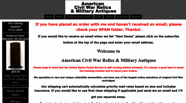 americancivilwarrelics.com