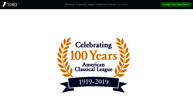 americanclassicalleaguecent2019.sched.com