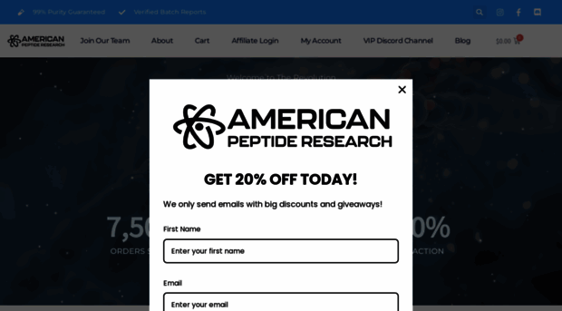 americanpeptideresearch.com