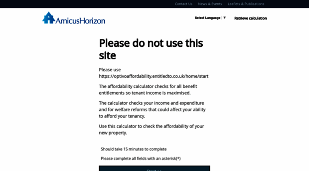 amicushorizonaffordability.entitledto.co.uk