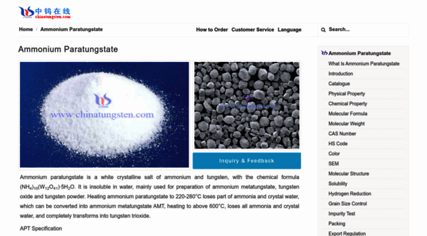 ammonium-paratungstate.com