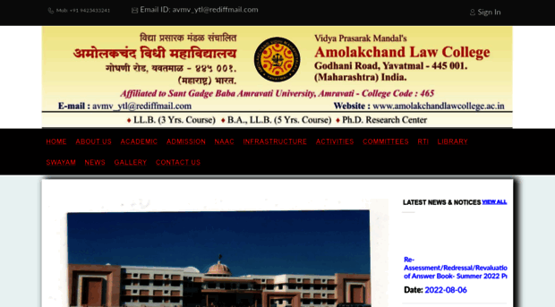 amolakchandlawcollege.ac.in