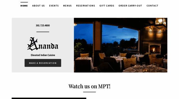 anandarestaurant.net