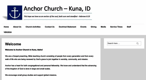 anchorbaptistchurchkuna.org