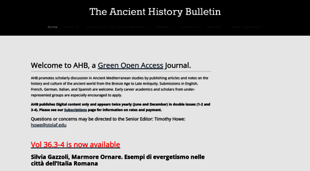 ancienthistorybulletin.org