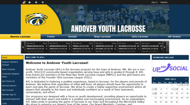 andoveryouthlacrosse.com