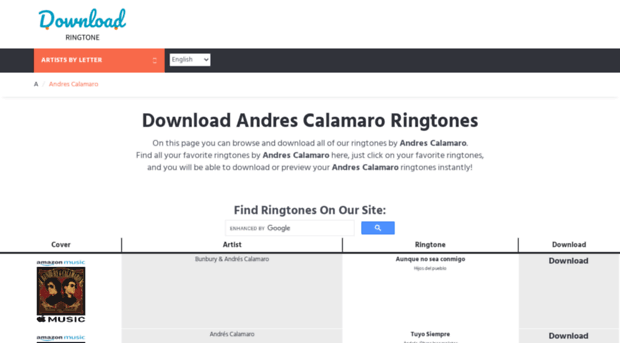 andrescalamaro.download-ringtone.com