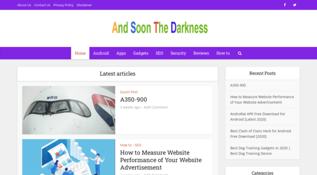 andsoonthedarkness.com