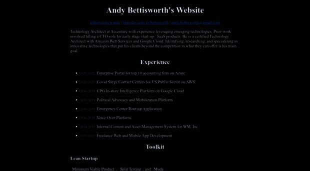 andybettisworth.com