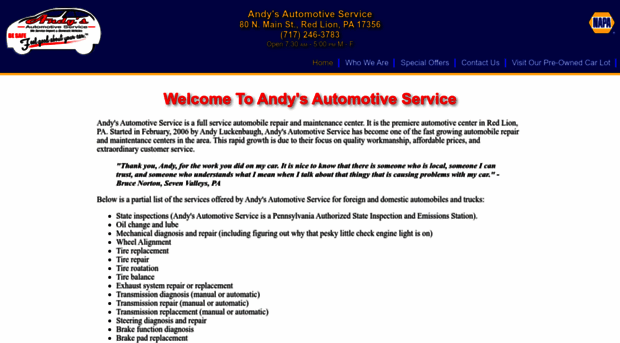 andysautomotiveservice.com