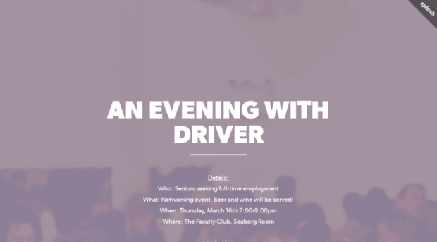 aneveningwithdriver.splashthat.com