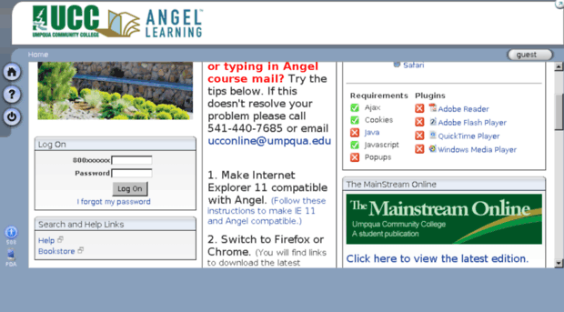 angel.umpqua.edu