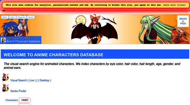the anime character database