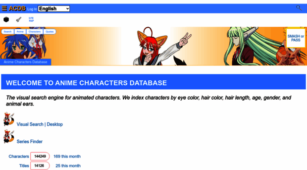 the anime character database