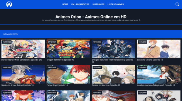 Animes Orion - Animes Online Assistir em HD Grátis
