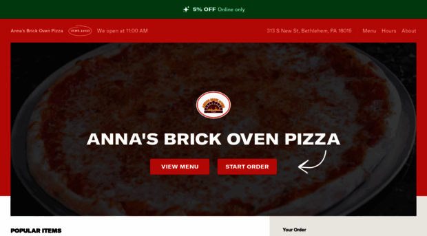 annasbrickovenpizzamenu.com
