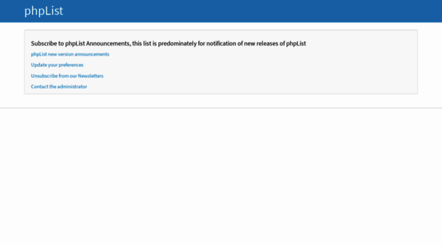 announce.phplist.org