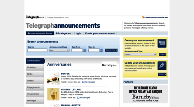 announcements.telegraph.co.uk